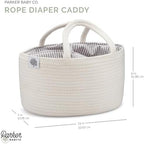 Parker Baby Co. Soft Rope Diaper Caddy Organizer - Image 2