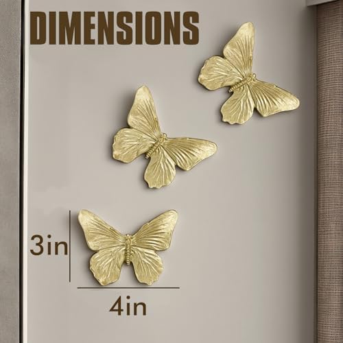 GUSFREUD 3D Butterfly Wall Decor Set – Resin Wall Decor - Image 3