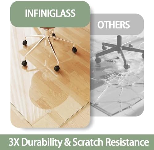 Tempered Glass Chair Mat for Carpet 48"x36", Floor Protector - Image 6