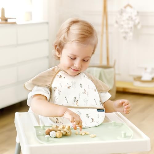 GRSSDER 3-pack Mess Proof Baby Feeding Bibs - Image 2