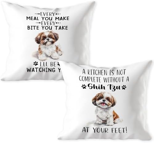Funny Shih Tzu Pillow Cover 18x18, Shih Tzu Gifts by Unknown