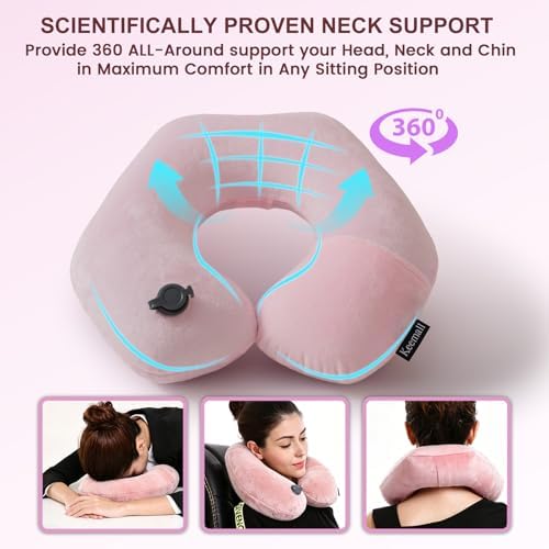 Keemall Inflatable Travel Neck Pillow - Image 2
