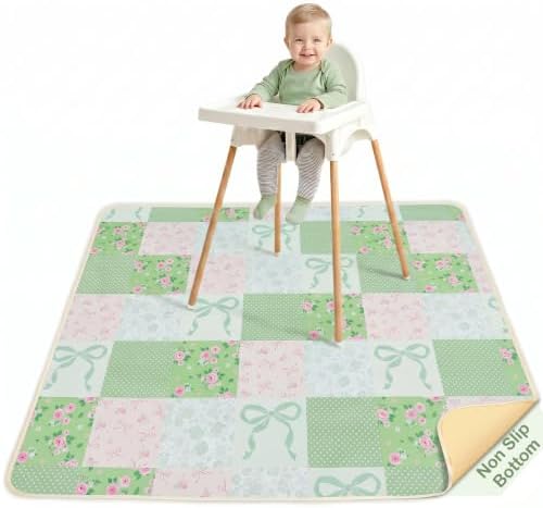 Basumee Splat Mat for Under High Chair, Waterproof & Mess-Proof Floor Mat by Basumee