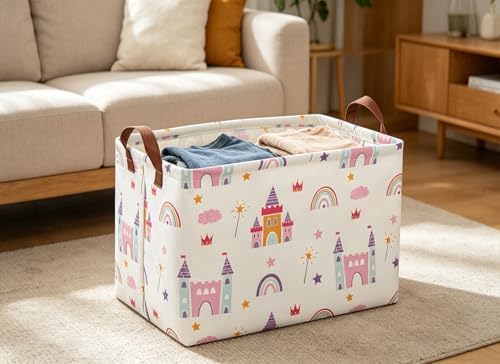 Baskets Nursery Basket Storage Bins Rectangular Cute Storage Bin Organizer Book - Image 3