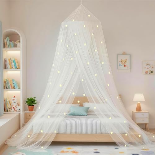 Bed Canopy for Girls Mosquito Net, Princess Bed Canopy for Girls Room Decor by Eimilaly