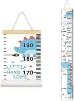 Kids Growth Chart, Wood Frame Fabric Canvas Height Measurement Ruler from Baby - Image 2