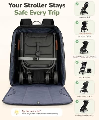 YOREPEK Padded Stroller Bag for Airplane - Image 4