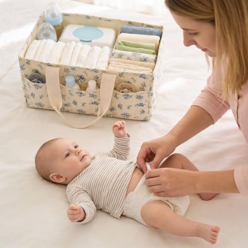 Floral Baby Diaper Caddy Organizer - Image 5
