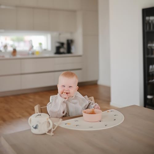 mushie Long Sleeve Baby Bib | Water Resistant Adjustable Fit - Image 4