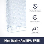 Extra Long Bathtub Mat Non Slip Bath Mat Clear 40"x16" Full Size - Image 6