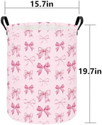 QUEENLALA Foldable Waterproof Round Fabric Laundry Basket Home - Image 2