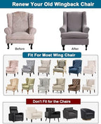 CRFATOP Wingback Chair Covers Wing Armchair Slipcovers - Image 3