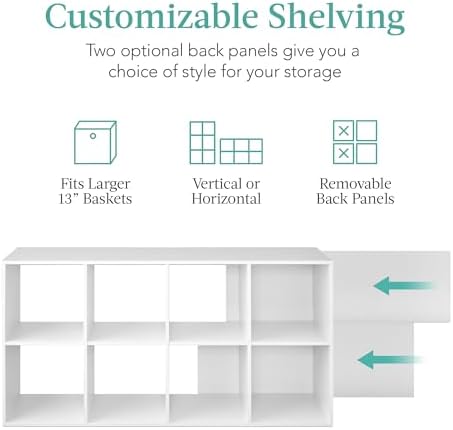 Best Choice Products 8-Cube Storage Organizer, 13.5in Shelf Opening, Display - Image 3