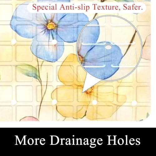 Shower Mat Bathtub Mat, 26.8x15.1 inch, Non-Slip Bath Mat - Image 2