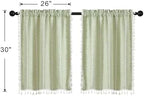MitoVilla 2 Panels Boho Kitchen Short Curtains, Modern Farmhouse Cafe Curtains - Image 7