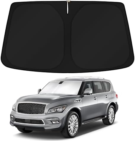 KUST Windshield Sun Shade for 2014-2024 Infiniti QX80 SUV Accessories Custom by KUST