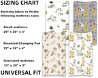 4 Pack Safari Jungle Animals Neutral Unisex Fitted Nursery Baby Sheets Set - Image 7