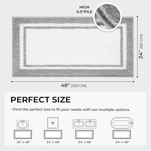 GRANNY SAYS Microfiber Bathroom Rugs Non Slip Washable, Water Absorbent - Image 2