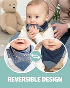 Cheeky Chompers Neckerchew Teething Bib, 2-in-1 Bandana Style Bib w/Food Grade - Image 3