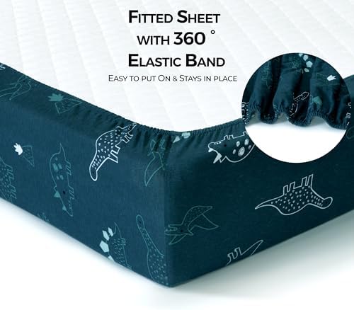 Dreamology Mini Crib Sheets, Pack and Play Sheets Fitted, 100% Cotton - Image 4