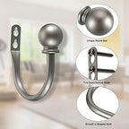 Sumnacon Curtain Holdbacks 2 Pcs Wall Mounted Curtain Tiebacks - Image 2