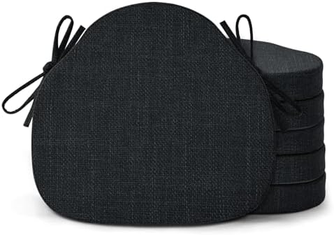 Shinnwa Kitchen Chair Cushions Set of 6, High-Resilience Foam Windsor Seat Pads by Shinnwa