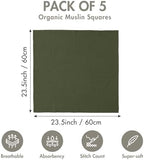 Muslin Receiving Blankets 5 Pack, Soft Swaddle Wraps - Image 3
