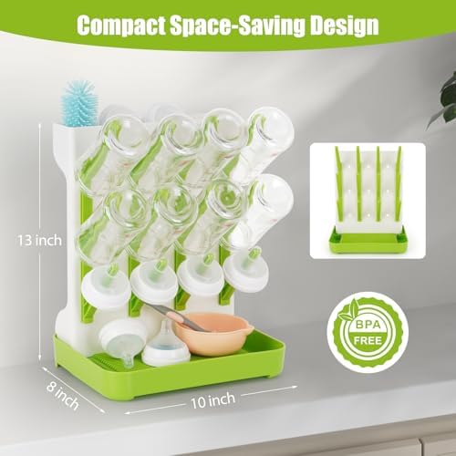 Baby Bottle Drying Rack, Space Saving Baby Bottle Organizer - Image 2
