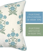 Jillien Harbor Amelia Lumbar 14" x 36" Floral Throw Pillow Cover Blockprint - Image 5