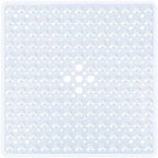 Square Shower Mat Bathtub Mat Tub Bath Mat Non Slip Clear 21"x21" by NaolotureHome