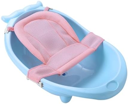 Baby Bath Seat Support Net Infant Bathtub Mesh Cushion Newborn Baby Shower Lie - Image 4