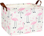 Flamingo Pink Basket Nursery Storage Basket Rectangular Cute Pattern Storage by DDBASKET
