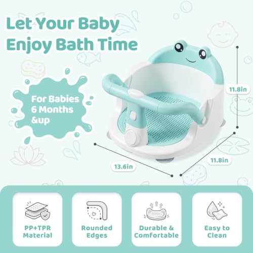 Baby Bath Seat for Babies 6 Months & up, Non-Slip Infant Bathtub Seat - Image 7