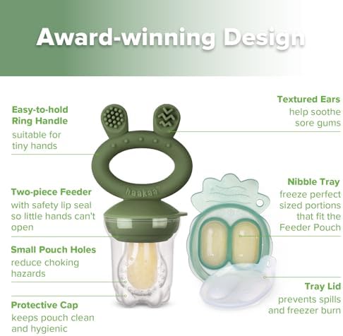 Haakaa Baby Fruit Food Feeder & Mini Freezer Nibble Tray Combo, Breastmilk - Image 3