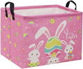 Rectangular Easter Baskets Gift Basket Empty Pink Bunny Kids Storage Bin Baby by DDBASKET