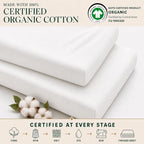 2 x GOTS 100% Organic Cotton Bedside Bassinet Sheets 33x20 and 35x19 Compatible - Image 3