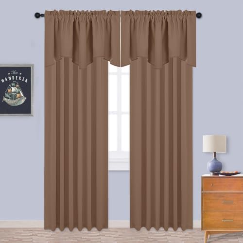 NICETOWN 6 Panels Cappuccino Kitchen Valances - Image 5