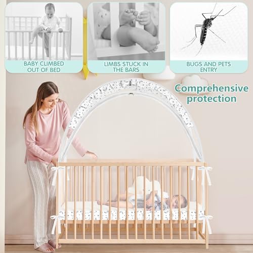 Crib Tent - Crib Net to Keep Baby in, Stop Baby from Climbing Out of Crib - Image 2