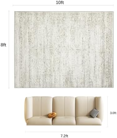 Double Layers 8x10 Area Rugs for Living Room, Dining Room - Image 2