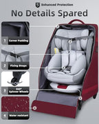 Car Seat Bag Backpack with Wheels - Image 6
