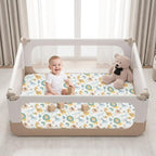 Pack N Play Sheets Fitted, Mini Crib Sheets, Breathable Soft Unisex Playard - Image 2