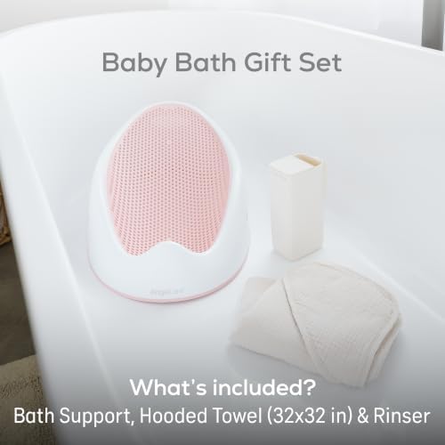 Angelcare Baby Bath Support Bundle, Bath Rinser & Hooded Towel - Image 2