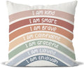 QIYUHOY Red Classroom Reading Corner Rainbow Decor Throw Pillow Covers by QIYUHOY