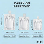 Travel Pouches for Toiletries, 13 Pack TSA Approved Refillable Travel Liquid - Image 6