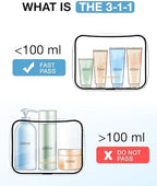 BAGSMART Clear Toiletry Bag 2-Pack TSA Approved Water-Repellent, Nude Pink - Image 6