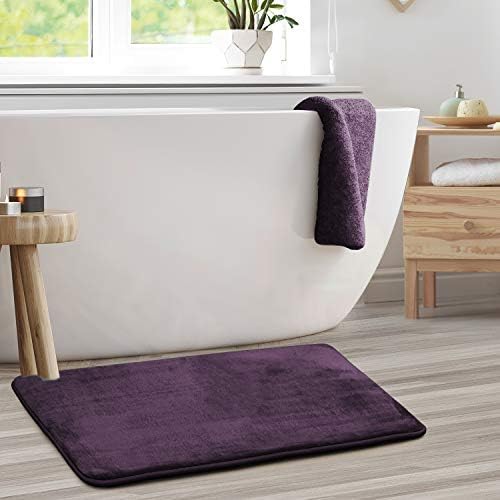 Clara Clark Bathroom Rugs, Velvet Memory Foam Bath Mat, Machine Washable Bath - Image 2