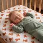 4 Pack Bear Baby Sheets Neutral Unisex Fitted Checked Nursery Baby Sheet Set - Image 4