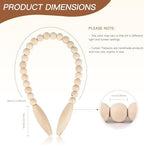 Wood Bead Curtain Tiebacks 4 Pack, No Drill Curtain Holdbacks - Image 5