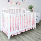 Crib Bed Skirt 14" Drop, Fits 28"x52" Crib, Adjustable - Image 6