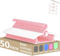 Baby Clothes Hangers 50 Pack, Plastic Kids Hangers Space Saving by HGYZE